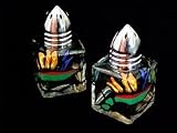 Bird of Paradise Design - Hand Painted - Mini Salt & Pepper,.5 oz., Set of 2
