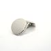 Curved Circle/ Base metal cufflinks, Palladium Plated
