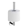 WENKO 17957100 Toilettenpapier-Ersatzrollenhalter Napoli-Revello Power-Loc - Befestigen ohne Bohren, Messing verchromt, rostfrei, 8 x 29 x 10 cm