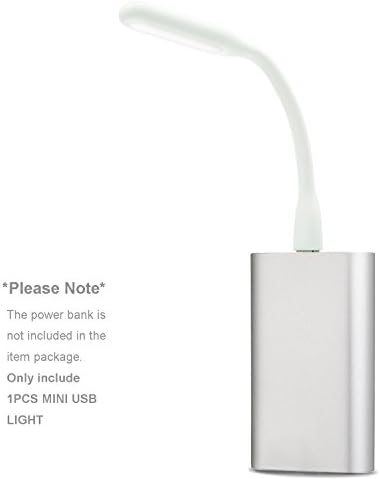 ActionFly Mini USB LED Light Lamp 180 Degree Adjustable Portable Flexible for powerbank PC Laptop Notebook Computer keyboard,perfect for Night Working &amp; Book Reading, 10,000 hours working life (White)