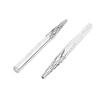 uxcell　回転ヤスリ　ロータリーファイル　テーパー　硬質合金　研削　ネイル　ドリルビット　 3mm シャンク径　10本入り