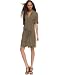 INC International Concepts Dress, Belted Silk Shirt Dress