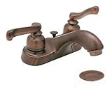 NEW Antique Bronze 4 Bathroom Sink Lav Faucet + Drain