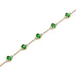 14K Yellow Gold Emerald and Diamond Bracelet