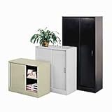 IMAGE OF ATLANTIC METAL Steel Sliding Door Bookcases - Black