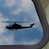 AH 1F Improved Cobra Helicopter Black Decal Car Sticker 