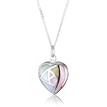 Silver Mother-of-Pearl Heart Shaped Locket