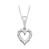 14K Yellow/White Gold 0.01 ct. Diamond Heart Pendant with Chain