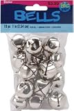 Jingle Bells 1-Inch, 18-Pack, Silver