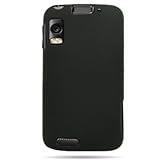 Hard Snap-on Shield BLACK RUBBERIZED Faceplate Cover Sleeve Case for MOTORO ....
