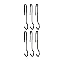 Enclume PHS-HS Angled Pot Hook, Set of 6, Hammered Steel