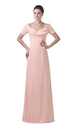 V-neck Chiffon 2016 Tiered Evening Dress/Bridesmaid Dress/Mother-of-the-Bride Dress 