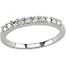 Polished 14k White-gold 1/5 CTTW Moissanite Wedding Band Ring Size06.5