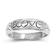 Sterling Silver Baby Ring with "LOVE" Engraved - 5mm Band Width - 5mm Face Height - Sizes: 2-5 Sterling Silver Baby Ring with "LOVE" Engraved - 5mm Band Width - 5mm Face Height - Sizes: 2-5