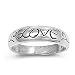 Sterling Silver Baby Ring with "LOVE" Engraved - 5mm Band Width - 5mm Face Height - Sizes: 2-5