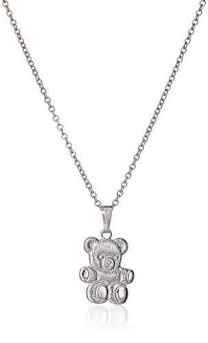 Sterling Silver Children's Teddy Bear Pendant, 13