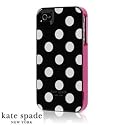 iphone4s iphone4 ハードケース (ブラック/ホワイトドット) kate spade ケイトスペード