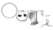 Nightmare Before Christmas Jack Skellington Head w/ Graveyard and Zero the Dog Disney 3-In-1 Key Chain