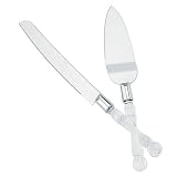 Personalized Acrylic Diamond Wedding Cake Knife and Server with Free Engraving & Shipping