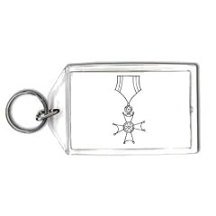 Schl�sselhalter mit der Grafik: Medaille, Europa, Polen, Symbol, Auszeichnung, Medaillon, "black and white"