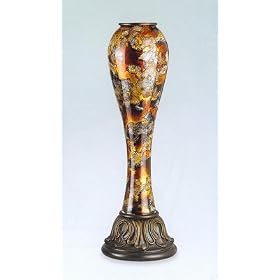 Antique Bronze Large Glass Vase
