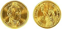 President James Monroe Proof Presidential Dollar 2008