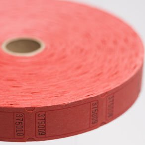 Red Blank Ticket Roll