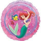 Little Mermaid Happy Birthday 18" Foil Balloon