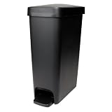 OXO Good Grips Slim Step Can, 10-1/2-gallon Black Plastic