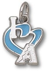 Arizona Diamondbacks I Heart A 1/2 Enamel Enamel Pendant