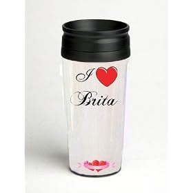 16 oz. Double Wall Insulated Tumbler with I Love Brita - Paper Insert by SHOPZEUS