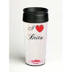 16 oz. Double Wall Insulated Tumbler with I Love Brita - Paper Insert by SHOPZEUS