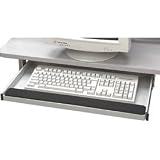 Buddy Products Keyboard Drawer with Wrist Rest, Static-Dissipating Steel, 12.5 x 30 Inches, Platinum (9653-32)