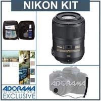 Nikon 85mm f/3.5G AF-S DX Micro ED (VR-II) Vibration Reduction Telephoto Nikkor Lens Kit, - U.S.A. Warranty - with Tiffen 52mm Photo Essentials Filter Kit, Lens Cap Leash, Professional Lens Cleaning Kit