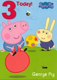 Peppa Pig  Age 3 Birthday Card