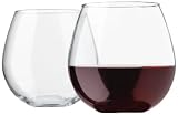 Libbey Vina Stemless 20-Ounce Clear Balloon Wine Glass Set, 4-Piece