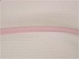 French Small Waffle Weave Baby Bath/Burp Terrycloth Towel with Solid Pink Trim