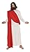 Underwraps Men's Jesus, White/Red, One Size