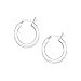 Sterling Silver 4 x 25 MM Hoop Earrings