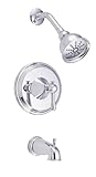 Danze D500026T Cape Anne Single Handle Tub and Shower Trim Kit with 4-Inch Showerhead, Chrome by Dan