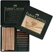 Studio Set-Metal Tin of 12 Asst Pencils & 13 Pastel Crayons