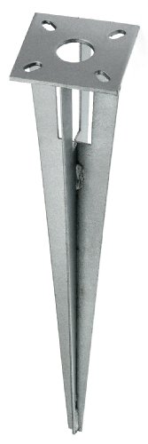GAH-ALBERTS 658601 Einschlag-Bodenh&uuml;lse f&uuml;r Stahlrohr-Zaunpfosten Stahl roh, Oberfl&auml;che: feuerverzinkt f&uuml;r Pfosten, &Oslash; 34 mm, L&auml;nge 500 mm