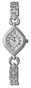 Bernex Swiss Made Ladies Diamond shape Rhodium Plate Bracelet Quartz Wrist Watch