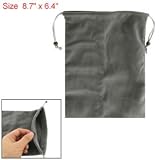 Gino Gray Drawstring Velvet Sleeve Bag Case for 7
