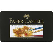 Faber-Castell POLYCHROMOS Artist Color Pencils Color Pencil Tin - 36 count 110036 Metal Tin of 36