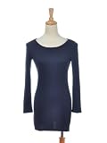 Anna-Kaci S/M Fit Simple Black Long Sleeve Formal Evening Cocktail Party Dress