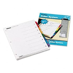 Traditional OneStep Index System, 8-Tab, 1-8, Letter, Assorted, 6 Packs