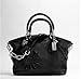 Coach Madison Leather Embellished Sophia Convertible Satchel Bag Purse Tote 16356 Black - Coach 16356BK