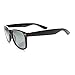 zeroUV Classic Eyewear 80's Retro Large Horn Rimmed Style Sunglasses (Black/Glass Lens)