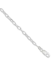 Sterling Silver 18in 3.5mm Fancy Rolo Necklace Chain. Metal Wt- 10.1g